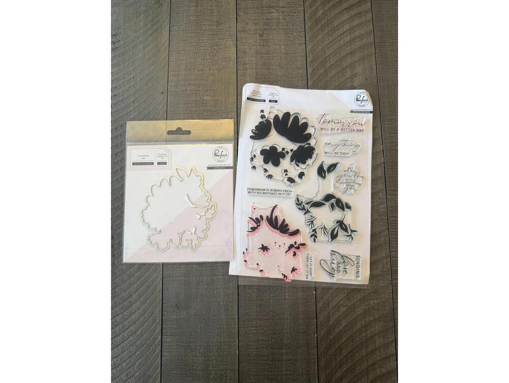Pink Fresh Sending Love and Hugs stamps and cutting die set